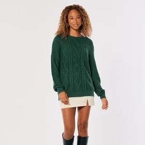Hollister Oversized Long Sleeve Cable-Knit Sweater